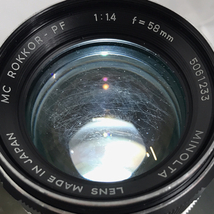 1円 MINOLTA SR-1 MC ROKKOR-PF 1:1.4 58mm 一眼レフフィルムカメラ レンズ マニュアルフォーカス_画像8