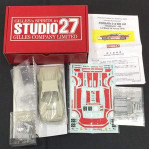 1円 STUDIO27 1/24スケール フェラーリ 512 BB LM THOMSON #88 FR2408 組立キット 未組立 保存箱付きの画像1