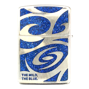 ジッポー THE MILD THE BLUE ブルー×シルバーカラー オイルライター 高さ5.3cm 喫煙グッズ ZIPPO QR044-280