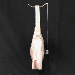 プラダ ナイロン 三角プレート ロゴプレート ハンドポーチ ハンドバッグ ピンク シルバー金具 PRADAの画像3