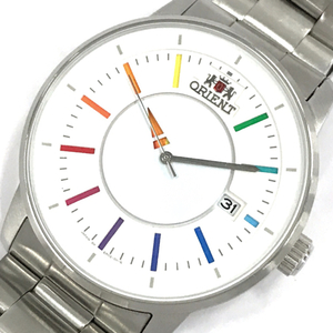 オリエント レインボー デイト 自動巻 オートマチック 腕時計 ER02-CA-B メンズ SS 付属品あり 白文字盤 ORIENT