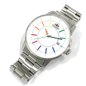 オリエント レインボー デイト 自動巻 オートマチック 腕時計 ER02-CA-B メンズ SS 付属品あり 白文字盤 ORIENTの画像4