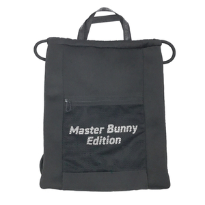 マスターバニーエディション ナップザック トレーニングバッグ ブラック 巾着 ロゴ ゴルフ用品 MASTER BUNNY EDITION