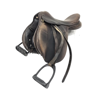 1 jpy is lison Brown wing The -16 1/2 M saddle kla Brown leather horse riding 