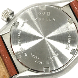 セイコー S ラウンド デイト クォーツ ボーイズサイズ 腕時計 社外ベルト SEIKOの画像2