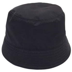 プラダ サイズ M RE-NYON リナイロン バケットハット 三角プレート 帽子 レディース ブラック系 黒系 PRADAの画像5
