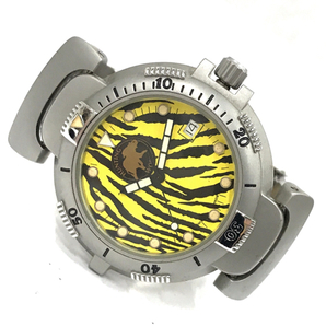 ハンティングワールド デイト 自動巻 オートマチック 腕時計 アニマル文字盤 メンズ 稼働品 純正ブレスの画像7