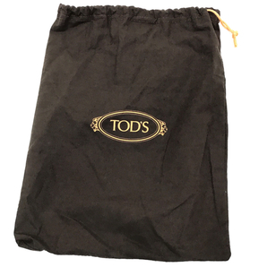 トッズ サイズ7 1/2 スウェード シューズ ベルト メンズ ブラック ファッション小物 ドレスシューズ 保存袋付 TOD'Sの画像9