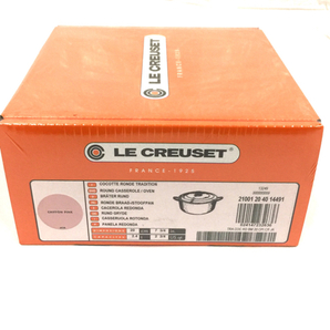 ルクルーゼ ココット ロンド トラディション 蓋付き 鍋 20cmシフォン ピンク キッチン 未開封品 LE CREUSET 保存箱付の画像5