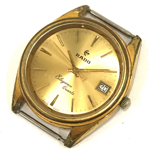 ラドー エレガンスクォーツ デイト 腕時計 メンズ ゴールドカラー文字盤 フェイスのみ メンズ 729.2002.2 RADOの画像1