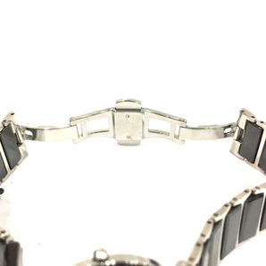 美品 テクノス セラミック デイト クォーツ 腕時計 ボーイズサイズ 黒 未稼働品 純正ブレス 付属品あり TECHNOSの画像6