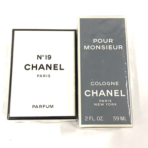 シャネル No,19 50ml 14ml POUR MONSIEUR 59ml フェラガモ サブティール 30ml 香水 4点セットの画像6