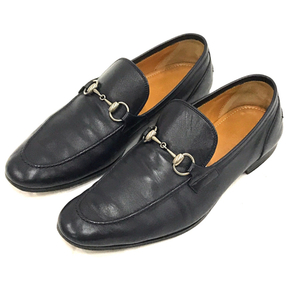 1 иен Gucci размер 8 281936 кожа Loafer обувь бренд обувь мужской темно-синий серия темно-синий серия сумка для хранения * с коробкой GUCCI