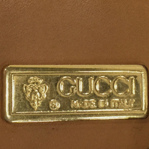 グッチ オールドグッチ PVCレザー 巾着型 ショルダーバッグ ショルダーポーチ ゴールド金具 GUCCI QR051-372の画像8