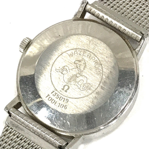 オメガ ジュネーブ 手巻き 機械式 腕時計 シルバーカラー文字盤 ラウンドフェイス 稼働品 純正ブレス OMEGAの画像2