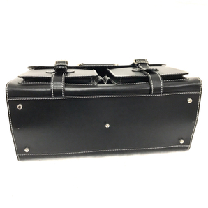 ヨーロピアン カンパニー ウォッチ レザー ワンハンドルバッグ 鞄 メンズ ブラック系 黒系 保存袋付き QG051-18の画像3