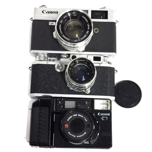 Canon Canonet QL17/Canon Autoboy2 QUARTZ DATE etc. contains Canon film camera summarize set QR051-383