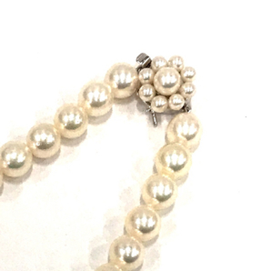 田崎真珠 留め具 WGK14 ネックレス ホワイト系 直径約0.7cm 重量33.2g アクセサリー 服飾小物 社外ケース付きの画像5