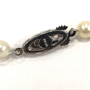 アコヤ真珠 留め具 SILVER ネックレス 直径6.5-7mm 重量53.8g アクセサリー 服飾小物 宝石鑑別書・保存ケース付きの画像4