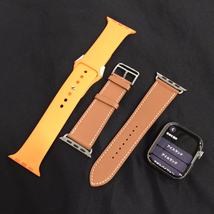 1円 Apple Watch Hermes Series9 45mm GPS+Cellularモデル MRQP3J/A A2984 シルバー スマートウォッチ 本体_画像1