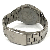 シチズン アテッサ エコドライブ デイト 腕時計 H410-T006043 メンズ ブラック文字盤 未稼働品 純正ブレス CITIZEN_画像5