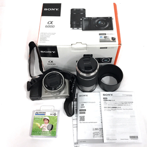 1円 SONY a6000 ILCE-6000 E 3.5-5.6/PZ 16-50 OSS E 4.5-6.3/55-210 OSS ミラーレス一眼 カメラ レンズ L062144