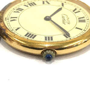 カルティエ マストヴァンドーム クォーツ 腕時計 925 レディース ラウンドフェイス 純正ベルト Cartierの画像4