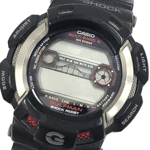 カシオ ガルフマン マルチバンド6 電波ソーラー デジタル 腕時計 メンズ 黒 ブラック 未稼働品 GW-9110 QR051-39