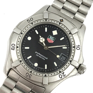 タグホイヤー プロフェッショナル デイト クォーツ 腕時計 メンズ ブラック文字盤 未稼働品 付属品あり TAG Heuerの画像1