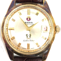 ラドー ゴールデンホース デイト 手巻き 機械式 腕時計 シルバーカラー文字盤 社外ベルト RADO QR052-268_画像7