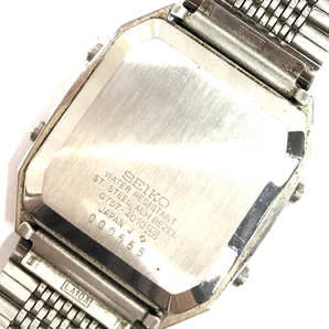 セイコー アラームクロノグラフ デジタル クォーツ 腕時計 G 757-4010 未稼働品 社外ブレス QR052-115の画像4
