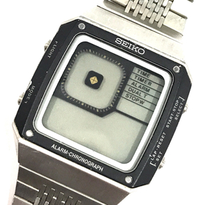 セイコー アラームクロノグラフ デジタル クォーツ 腕時計 G 757-4010 未稼働品 社外ブレス QR052-115の画像1