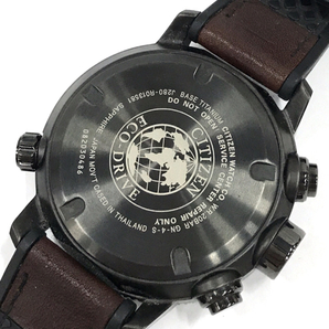シチズン エコドライブ デイト 腕時計 J280-R013581 メンズ ブラック文字盤 稼働品 付属品あり 純正ベルト CITIZENの画像3
