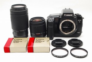 CANON EOS 5 TAMTON AF ASPHERICAL 28-80mm F3.5-5.6 AF 70-300mm F4-5.6 一眼レフ フィルムカメラ