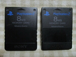 PS2　メモリーカード　黒　ブラック　２個セット