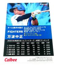 【 万波中正 】 2024　第1弾　チーム本塁打王カード　日本ハムファイターズ　【HR-12】　★ カルビープロ野球チップス　スペシャルボックス_画像2