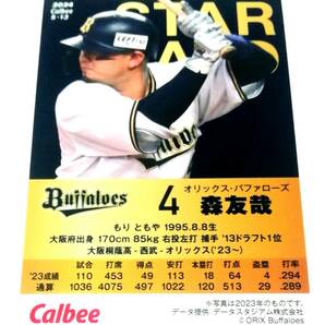 2024 第1弾 森友哉 スターカード オリックスバッファローズ 【S-13】 ★ カルビープロ野球チップスの画像2