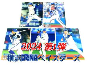 【 2024　第1弾　横浜DeNAベイスターズ 】　レギュラーカード　全5種セット　★　カルビープロ野球チップス 桑原 大和 伊勢 山﨑 上茶谷