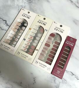 [ new goods unopened ]4 kind dasingtiba gel nail sticker GLOW 4 piece set 