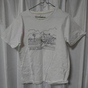 メンズ 半袖 Tシャツ カットソー クアッシュ quash サンブロス Lサイズ 刺繍柄 サーフ