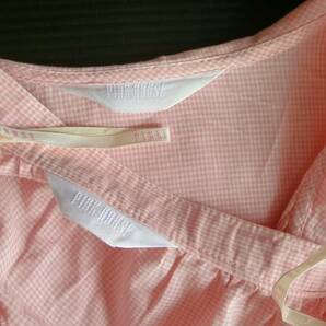ピンクハウス PINK HOUSE ピンク ギンガムチェック×セーラーカラー×オーバーブラウス(半袖)＆スカート◆セットアップ◆USEDの画像9