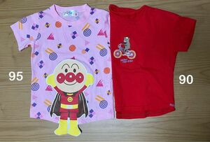 ベビラボ アンパンマンTシャツ 95 ＆ GU半袖Tシャツ90