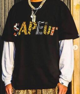 SAPEur Night Safari Tシャツ size XL BLACK