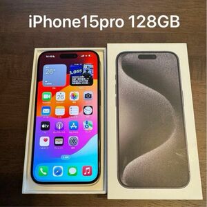 iPhone15pro 128GB ブラックチタニウム　simフリー