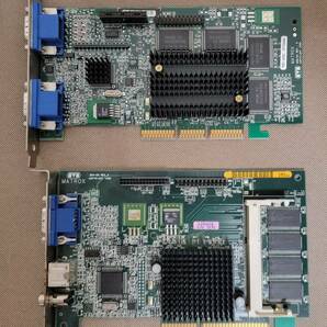 AGP グラフィックカード まとめ 7枚セット Matrox Radeon Geforce FX5200P Quadro4 GLoria4 750XGL ジャンク品の画像4