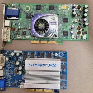 AGP グラフィックカード まとめ 7枚セット Matrox Radeon Geforce FX5200P Quadro4 GLoria4 750XGL ジャンク品の画像2