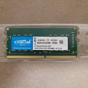 Crucial CFD DDR4 PC4-3200 SODIMM ノートPC用メモリ 16GBメモリ 動作OK の画像2