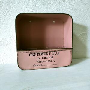  car Be pink * square. tin plate. ornament planter * hanging * Mini pot 