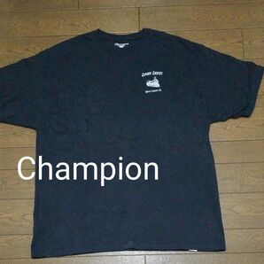 Champion バックプリントTシャツ　DAIRY DEPOT 紺系　XXL C-2401