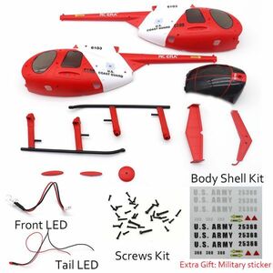 RC ERA C189 Bird MD500 1:28 scale helicopter body kit red S22d6336550464_3